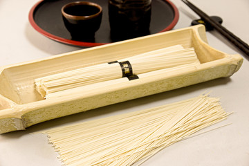 過程で食べる素麺
