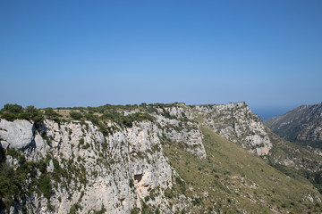 Panorama verso il mare, Riserva Naturale Orientata Cavagrande del Cassibile, primavera, Sicilia