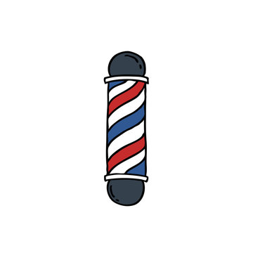 barber pole doodle icon