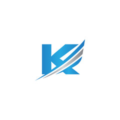initial letter logo wing etno modern K