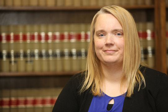 Portrait of an attractive woman, woman in workplace, woman lawyer