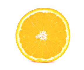 Orange slice on white background
