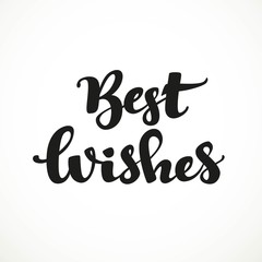 Best wishes calligraphic inscription on a white background