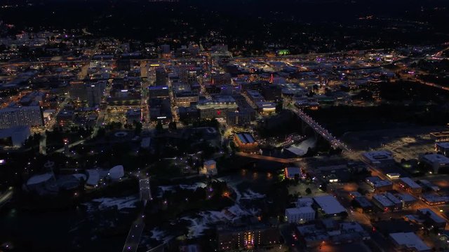 Aerial Washington Spokane June 2017 Night 4K Inspire 2 ProRes