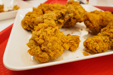 fried chicken on white plate