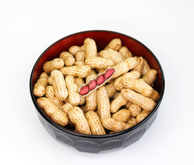 red peanuts in bowl