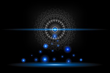 Spacecraft landing on world,abstract background illustration