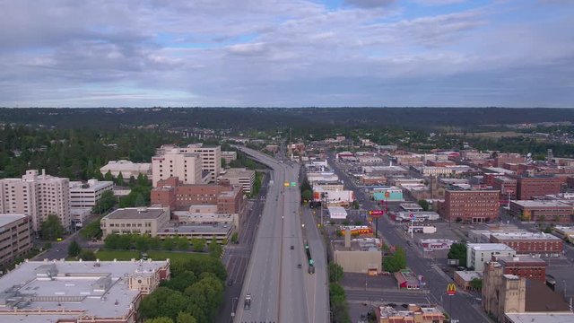 Aerial Washington Spokane June 2017 Sunny Day 4K Inspire 2 ProRes