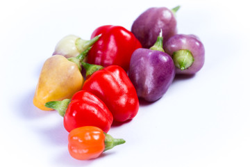miniature colorful peppers