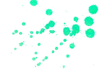 Fototapeta na wymiar Abstract green ink splash