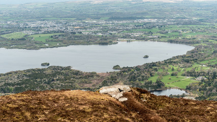 Fototapeta na wymiar View of Muckross Lake and Lough Leane from Torc Mountain