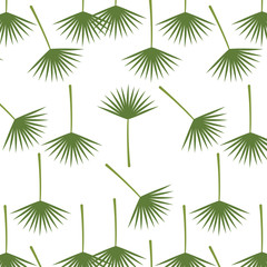 Obraz premium tropical leafs pattern background vector illustration design