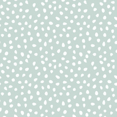 Seamless light blue and white background with random elements. Tileable ornament. Dotted abstract pattern
