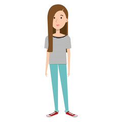 Fototapeta premium beautiful and young woman character vector illustration design