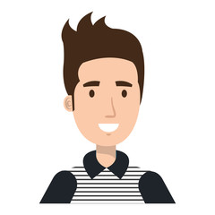 young man model avatar character vector illustration design