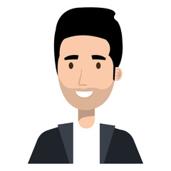 young man model avatar character vector illustration design