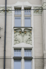 Art-Deco building in Prague, Czech Republic