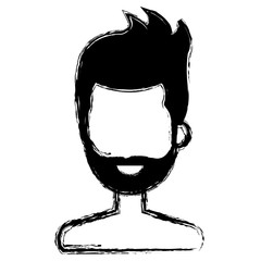 Fototapeta na wymiar young man shirtless avatar character vector illustration design