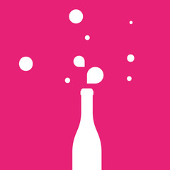 affiche bouteille de vin