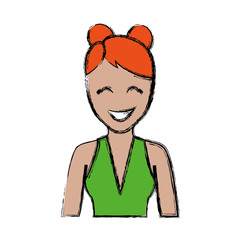 cartoon woman icon