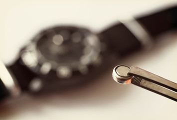 Replace the battery in a wristwatch