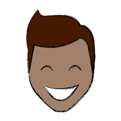 cartoon happy man