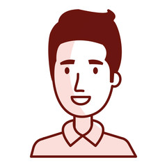 young man model avatar character vector illustration design