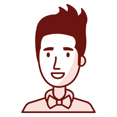 young man model avatar character vector illustration design