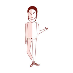 beautiful and young woman character vector illustration design