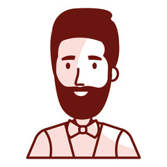 young man model avatar character vector illustration design