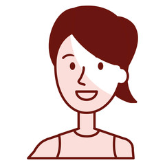 beautiful and young woman character vector illustration design