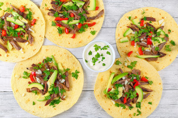 fajitas Lengua of grilled Beef Tongue