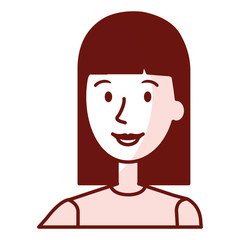 beautiful and young woman character vector illustration design