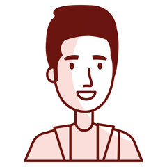 Obraz na płótnie Canvas young man model avatar character vector illustration design