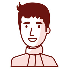 young man model avatar character vector illustration design