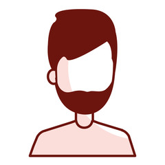 young man model avatar character vector illustration design