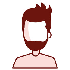 young man model avatar character vector illustration design