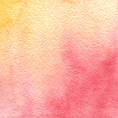 Hand painted watercolor texture of red and yellow colors. Usable as a background for designs.