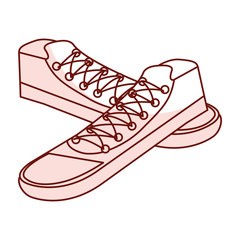 young shoes style icon vector illustration design
