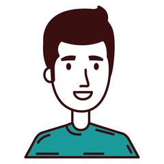 young man model avatar character vector illustration design
