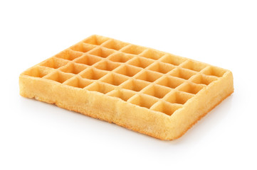 Belgium waffles isolated on white background.