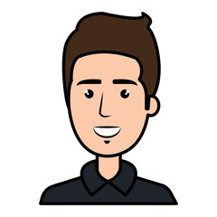 young man model avatar character vector illustration design
