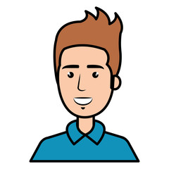 young man model avatar character vector illustration design