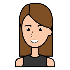 beautiful and young woman character vector illustration design