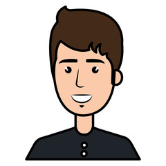 young man model avatar character vector illustration design