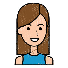 beautiful and young woman character vector illustration design