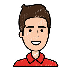 young man model avatar character vector illustration design