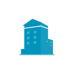 Fototapeta premium Modern building flat vector icon illustration.