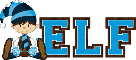 Cute Cartoon Christmas Elf