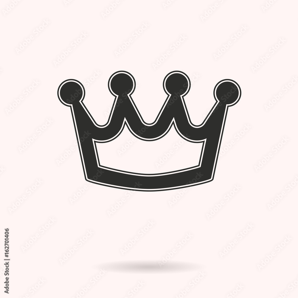 Wall mural Crown vector icon.